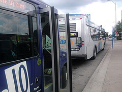 The JO's Route 575 connects with KCATA's MAX at Waldo